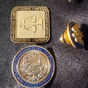 3 tie pins years of service 2 years of service lapel pins